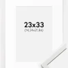 Ramme Edsbyn Hvid 23x33 cm - Passepartout Hvid 6x9 inches