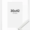 Ramme Edsbyn Hvid 30x42 cm - Passepartout Hvid 18x30 cm
