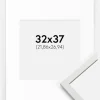 Ramme Edsbyn Hvid 32x37 cm - Passepartout Hvid 9x11 inches