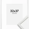 Ramme Edsbyn Hvid 32x37 cm - Passepartout Hvid 21x27 cm