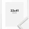 Ramme Edsbyn Hvid 33x41 cm - Passepartout Hvid 24x32 cm