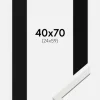 Ramme Edsbyn Hvid 40x70 cm - Passepartout Sort 25x60 cm