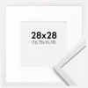 Ramme Edsbyn Hvid 28x28 cm - Passepartout Hvid 7x7 inches