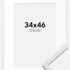 Ramme Edsbyn Hvid 34x46 cm - Passepartout Hvid 24x36 cm