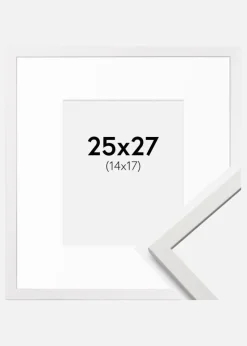 Ramme Edsbyn Hvid 25x27 cm - Passepartout Hvid 15x18 cm