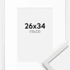 Ramme Edsbyn Hvid 26x34 cm - Passepartout Hvid 16x24 cm