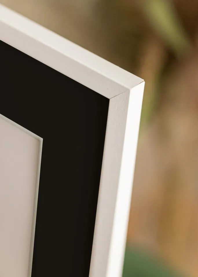 Ramme Edsbyn Hvid 40x60 cm - Passepartout Sort 25x50 cm