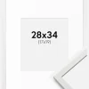 Ramme Edsbyn Hvid 28x34 cm - Passepartout Hvid 18x20 cm