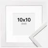 Ramme Edsbyn Hvid 10x10 cm - Passepartout Hvid 7x7 cm