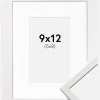 Ramme Edsbyn Hvid 9x12 cm - Passepartout Hvid 6x9 cm