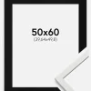 Ramme Edsbyn Hvid 50x60 cm - Passepartout Sort 16x20 inches (40,64x50,8 cm)