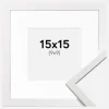 Ramme Edsbyn Hvid 15x15 cm - Passepartout Hvid 10x10 cm