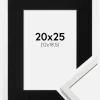 Ramme Edsbyn Hvid 20x25 cm - Passepartout Sort 13x19,5 cm