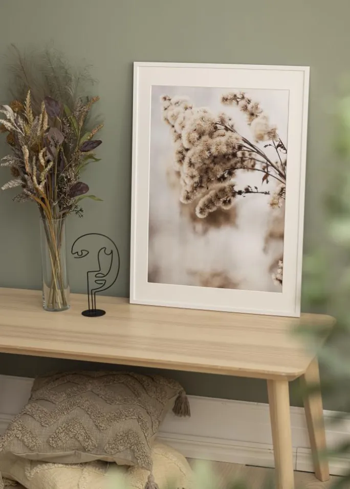 Ramme Edsbyn Hvid 42x52 cm - Passepartout Hvid 32x42 cm