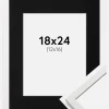 Ramme Edsbyn Hvid 18x24 cm - Passepartout Sort 13x17 cm