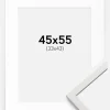 Ramme Edsbyn Hvid 45x55 cm - Passepartout Hvid 34x44 cm