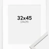 Ramme Edsbyn Hvid 32x45 cm - Passepartout Hvid 25x30 cm