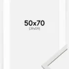 Ramme Edsbyn Hvid 50x70 cm - Passepartout Hvid 40x60 cm