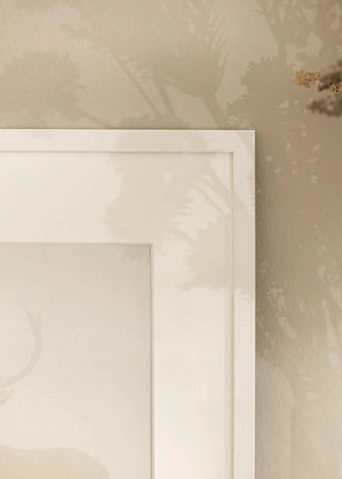 Ramme Edsbyn Hvid 50x60 cm - Passepartout Hvid 37x46 cm
