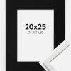 Ramme Edsbyn Hvid 20x25 cm - Passepartout Sort 5x7 inches (12,7x17,8 cm)