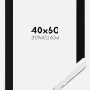 Ramme Edsbyn Hvid 40x60 cm - Passepartout Sort 32,9x48,3 cm (A3+)