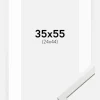 Ramme Edsbyn Hvid 35x55 cm - Passepartout Hvid 25x45 cm