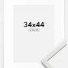 Ramme Edsbyn Hvid 34x44 cm - Passepartout Hvid 24x33 cm