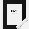 Ramme Edsbyn Hvid 13x18 cm - Passepartout Sort 9x12 cm