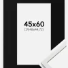 Ramme Edsbyn Hvid 45x60 cm - Passepartout Sort 12x18 inches (30,48x45,72 cm)