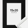Ramme Edsbyn Hvid 15x20 cm - Passepartout Sort 4x6 inches (10,2x15,2 cm)
