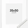 Ramme Edsbyn Hvid 35x50 cm - Passepartout Hvid 24x30 cm