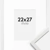 Ramme Edsbyn Hvid 22x27 cm - Passepartout Hvid 12x17 cm
