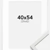Ramme Edsbyn Hvid 40x54 cm - Passepartout Hvid 30x43 cm