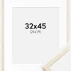 Ramme Edsbyn Løn 32x45 cm - Passepartout Hvid 25x30 cm