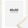 Ramme Edsbyn Løn 40x50 cm - Passepartout Hvid 29,7x42 cm (A3)
