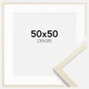 Ramme Edsbyn Løn 50x50 cm - Passepartout Hvid 40x40 cm