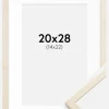 Ramme Edsbyn Løn 20x28 cm - Passepartout Hvid 15x23 cm