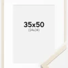 Ramme Edsbyn Løn 35x50 cm - Passepartout Hvid 25x35 cm
