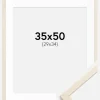 Ramme Edsbyn Løn 35x50 cm - Passepartout Hvid 30x35 cm