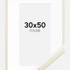 Ramme Edsbyn Løn 30x50 cm - Passepartout Hvid 18x35 cm