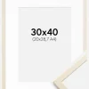 Ramme Edsbyn Løn 30x40 cm - Passepartout Hvid 21x29,7 cm (A4)