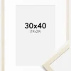 Ramme Edsbyn Løn 30x40 cm - Passepartout Hvid 20x30 cm