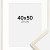 Ramme Edsbyn Løn 40x50 cm - Passepartout Hvid 30x40 cm