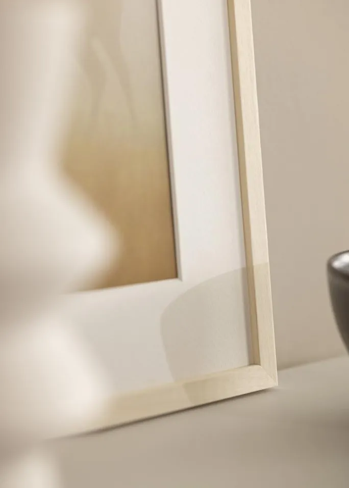 Ramme Edsbyn Løn 20x40 cm - Passepartout Hvid 10x30 cm