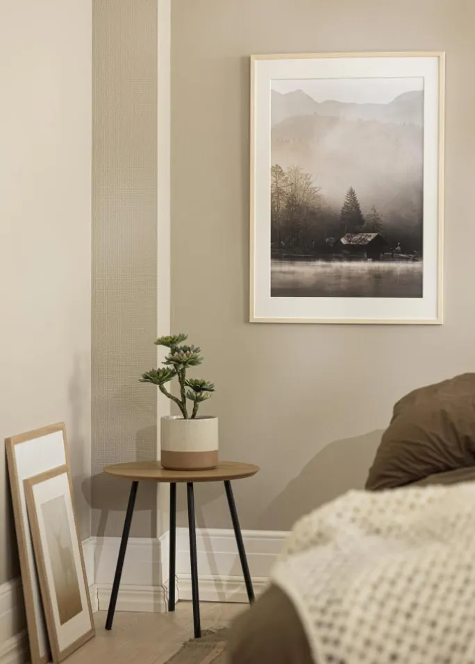 Ramme Edsbyn Løn 20x40 cm - Passepartout Hvid 10x30 cm