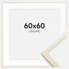 Ramme Edsbyn Løn 60x60 cm - Passepartout Hvid 50x50 cm