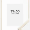 Ramme Edsbyn Løn 35x50 cm - Passepartout Hvid 9x12 inches