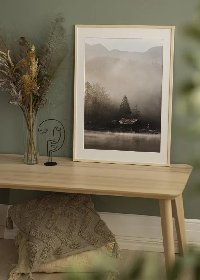 Ramme Edsbyn Løn 30x40 cm - Passepartout Hvid 8x12 inches