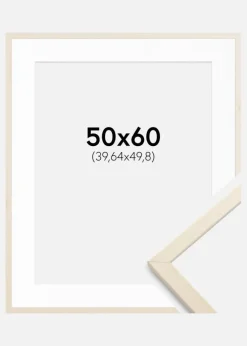 Ramme Edsbyn Løn 50x60 cm - Passepartout Hvid 16x20 inches