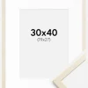 Ramme Edsbyn Løn 30x40 cm - Passepartout Hvid 20x28 cm
